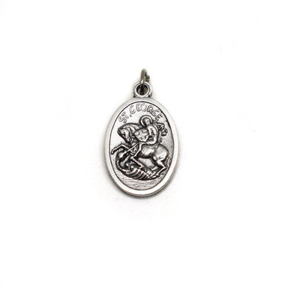 St. George Medal Necklace 🏹 Patron Saint Jewelry – Customizable Christian Necklace