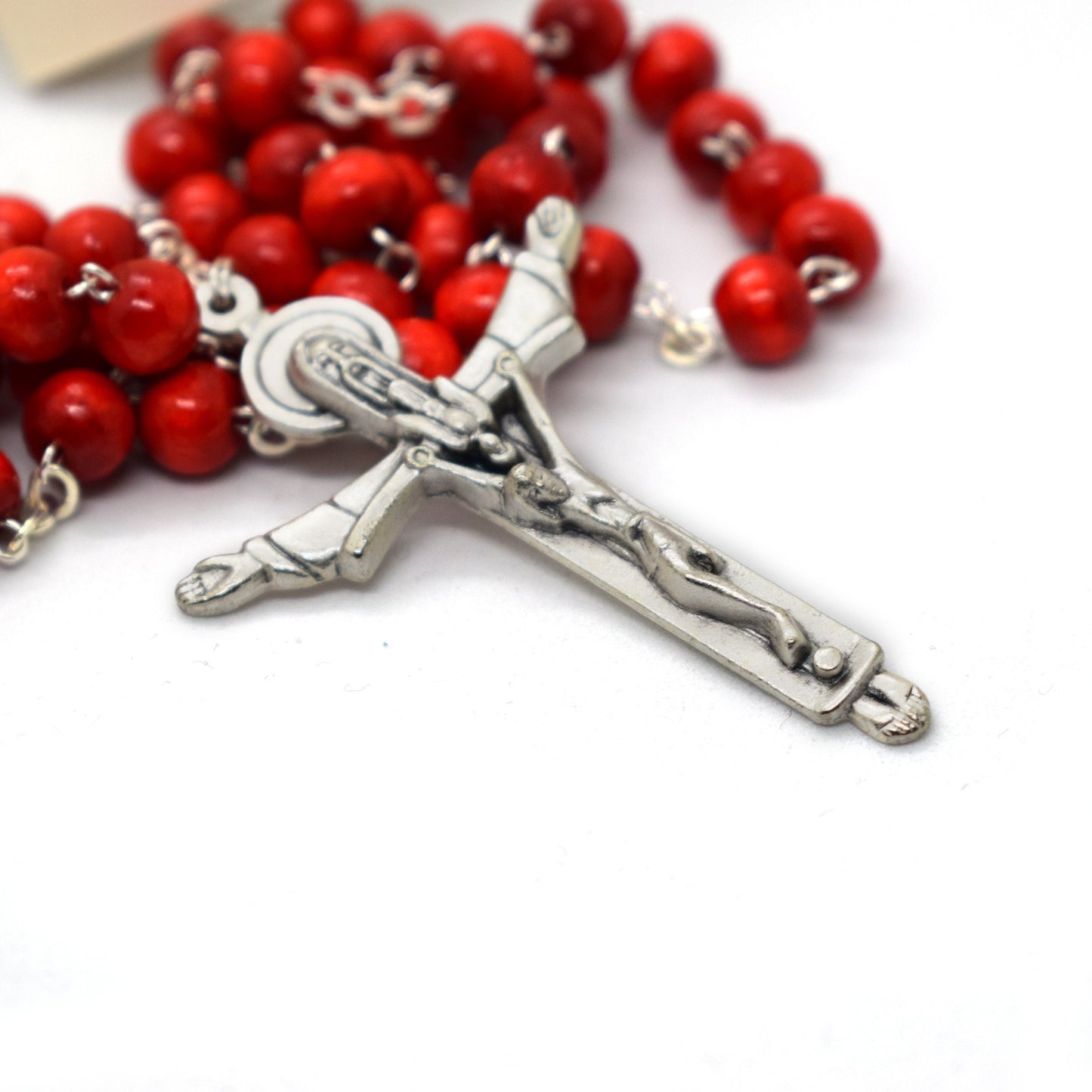 Holy Spirit Rosary Necklace – Wooden Confirmation Chaplet | Catholic Italian Faith Gift ✝️