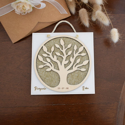 🌳 Tree of Life Wall Art – Personalized Wooden Keepsake – Custom Gift for Weddings, Baptisms & Anniversaries