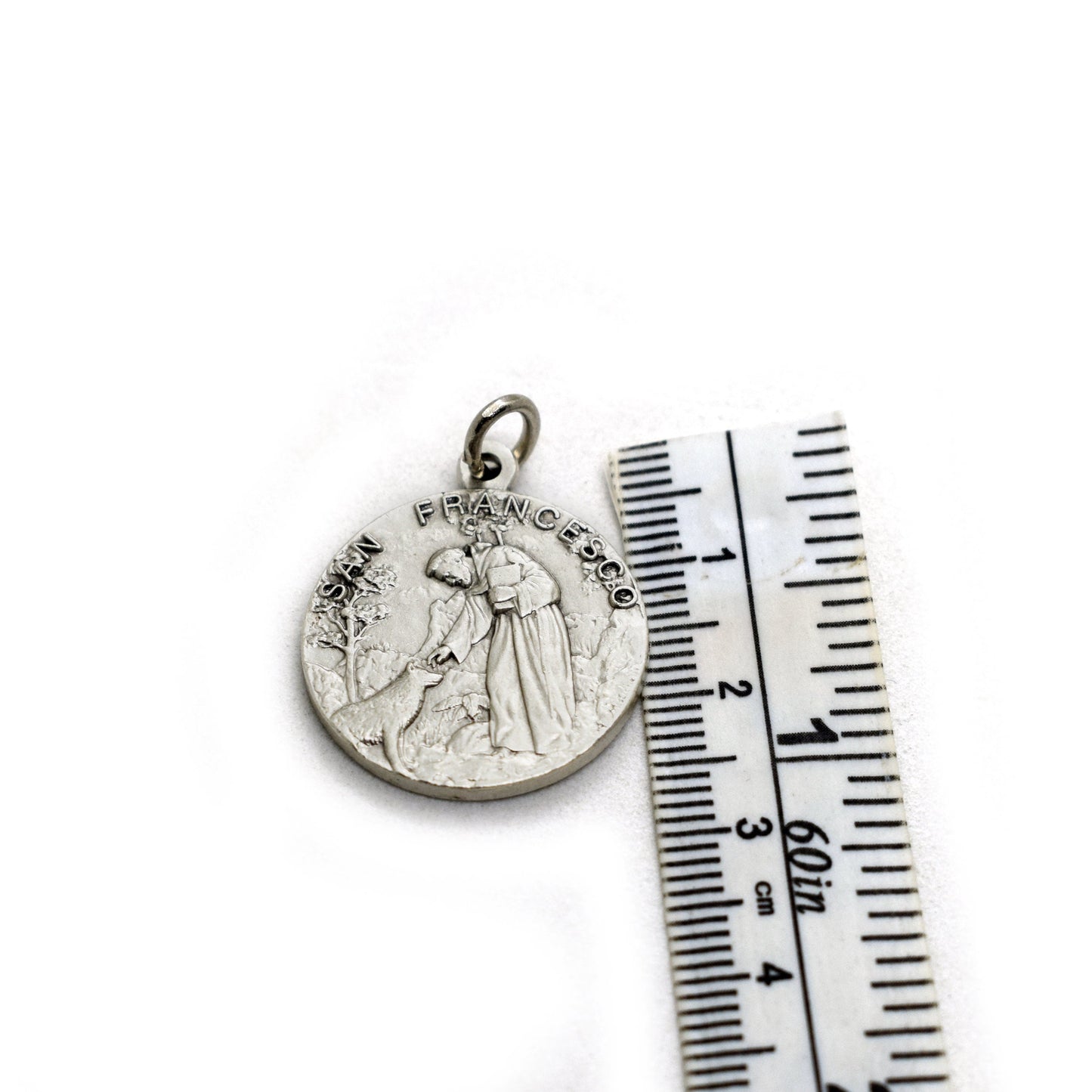 St. Francis of Assisi and the Wolf Medal Necklace – Franciscan Italian Pendant, Catholic Gift