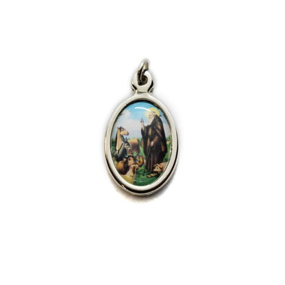 Patron Saint Resin Medal Clip Charm | Catholic Rosary Marker, Keychain & Zipper Pull – Religious Gift