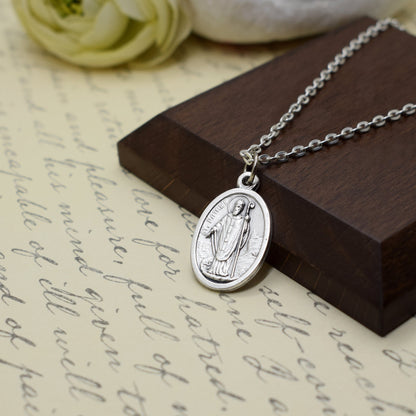 St. Patrick Medal Necklace – Zama Alloy Medal on Stainless Steel Chain 🍀
