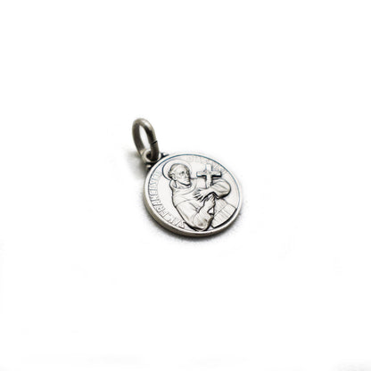 Saint Francis & Saint Clare Sterling Silver Medal Pendant – Italian Catholic Jewelry