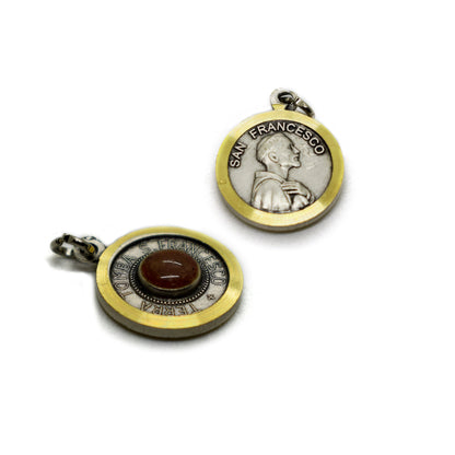Saint Francis Relic Medal – Dust from Tomb of San Francesco – Italian Religious Medal
