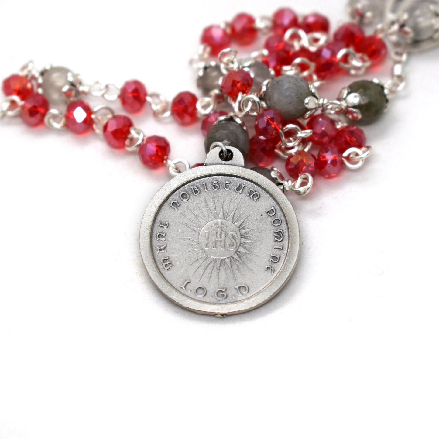 Holy Face of Jesus Chaplet | Crystal & Gemstone Unbreakable Rosary | Handmade in Italy | Confirmation & Faith Gift