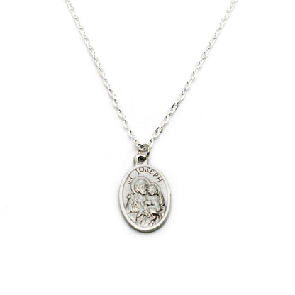 St. Joseph Medal Necklace – Patron Saint Necklace – Catholic Jewelry Handmade in Italy