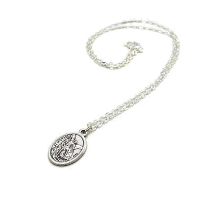 Saint Michael Medal Necklace | Italian Catholic Jewelry | Archangel Michael Patron Saint Necklace | Handmade in Italy