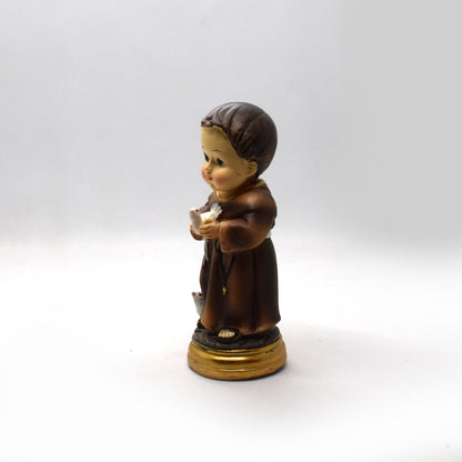 🕊️ Saint Francis Resin Statue – St. Francis of Assisi Mini Pocket Statue – Italian Catholic Desk Figurine