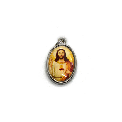 Patron Saint Resin Medal Clip Charm | Catholic Rosary Marker, Keychain & Zipper Pull – Religious Gift