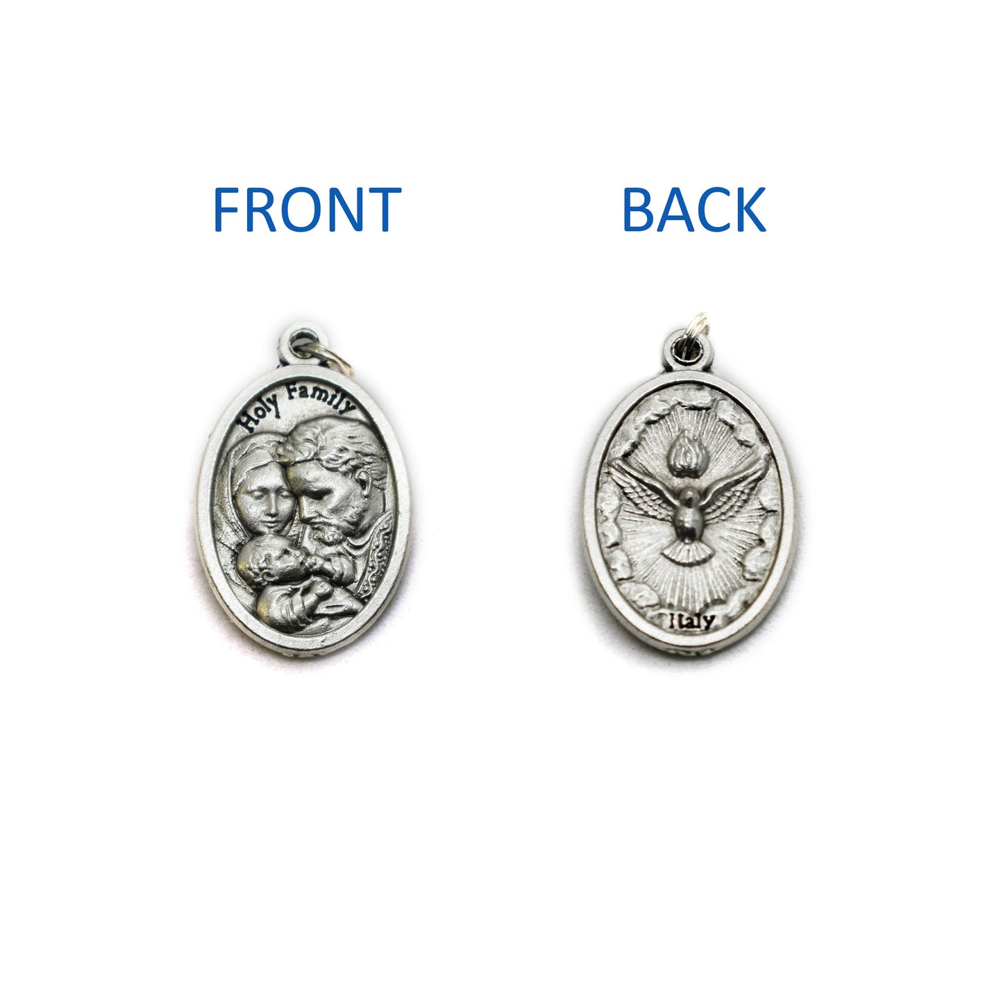 Holy Family Medal Necklace – Nativity Jewelry – Patron Saint Necklace – Italian Handmade Catholic Gift