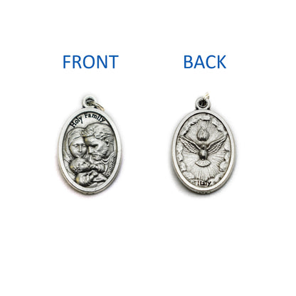 Holy Family Medal Necklace – Nativity Jewelry – Patron Saint Necklace – Italian Handmade Catholic Gift