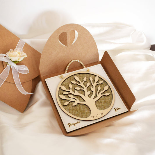 🌳 Tree of Life Wall Art – Personalized Wooden Keepsake – Custom Gift for Weddings, Baptisms & Anniversaries