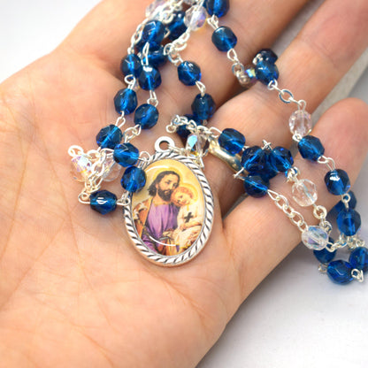 Handmade Chaplet of the Seven Sorrows and Seven Joys of St. Joseph – Made in Italy