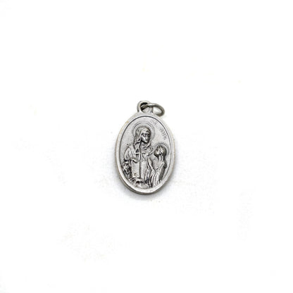 St. Anne Medal Necklace | Patron Saint of Canada | Christian Jewelry Gift