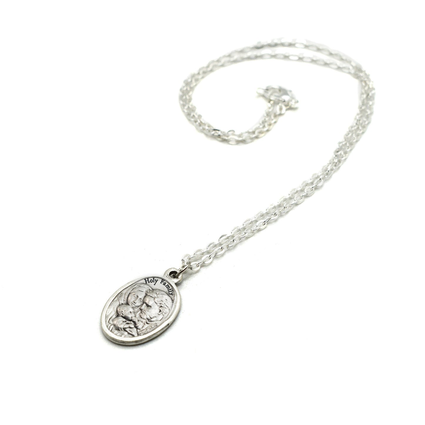 Holy Family Medal Necklace – Nativity Jewelry – Patron Saint Necklace – Italian Handmade Catholic Gift