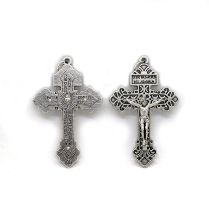 Pardon Crucifix ✝️ Double-Sided Indulgence Cross Pendant – Handmade in Italy