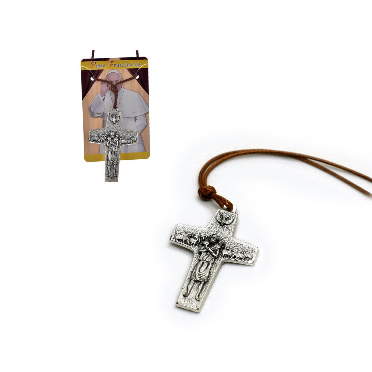 Pope Francis Pectoral Cross Necklace – Good Shepherd Italian Pendant