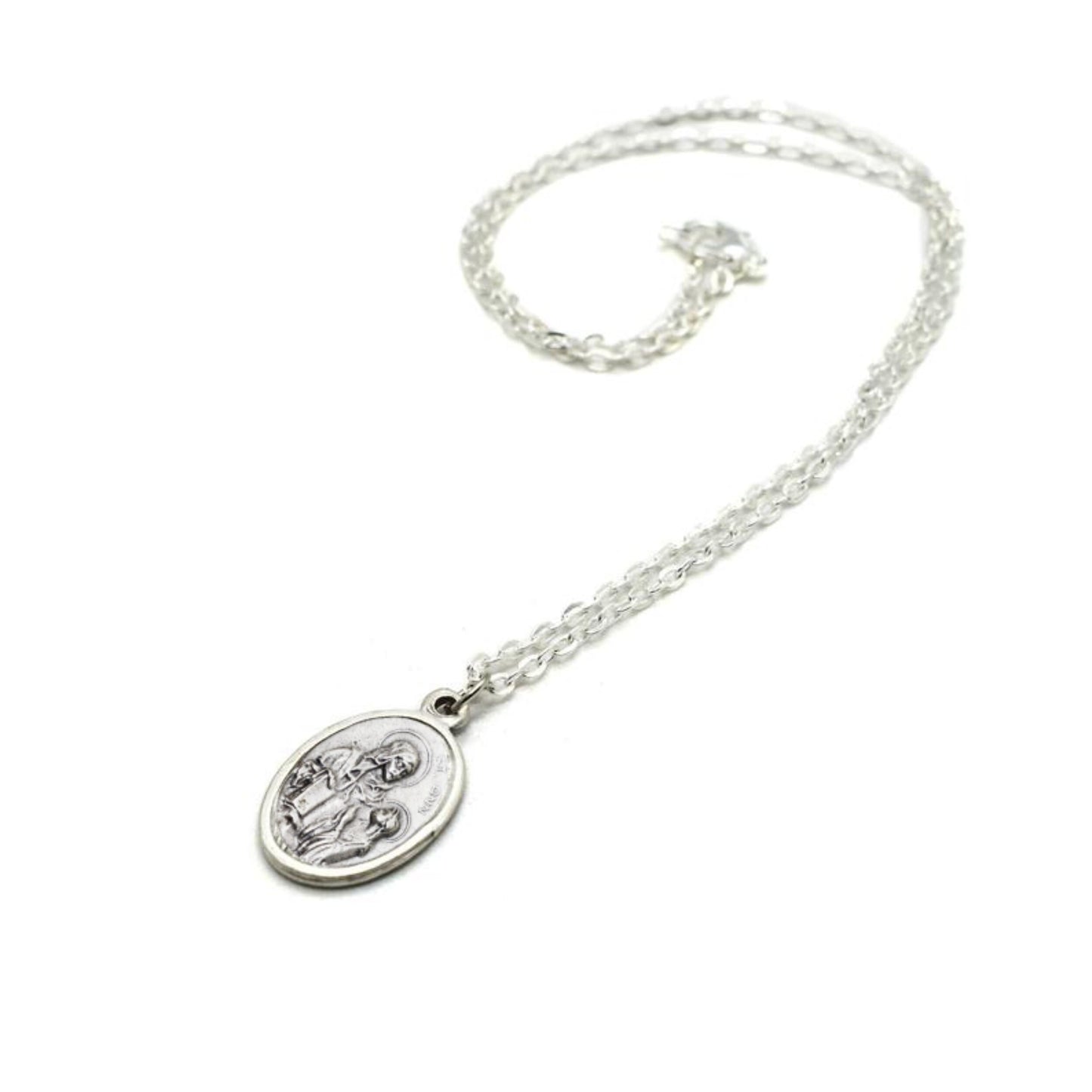St. Anne Medal Necklace | Patron Saint of Canada | Christian Jewelry Gift