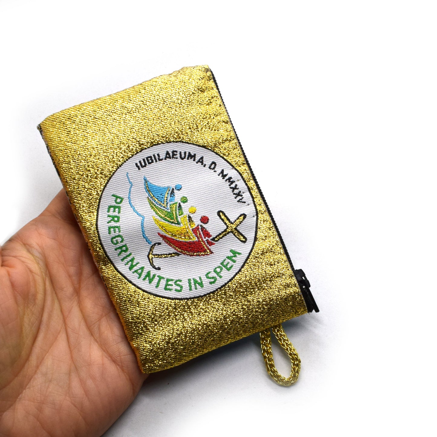 ✨ Jubilee 2025 Rosary Pouch – Double-Sided Tapestry with St. Peter’s Basilica & Logo – Handmade Catholic Gift from Italy ✨