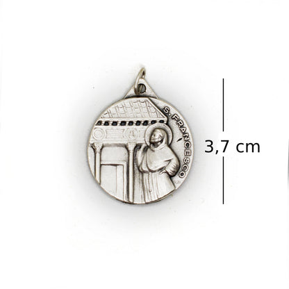 St. Francis & St. Clare Double-Sided Medal – Handmade Italian Religious Pendant