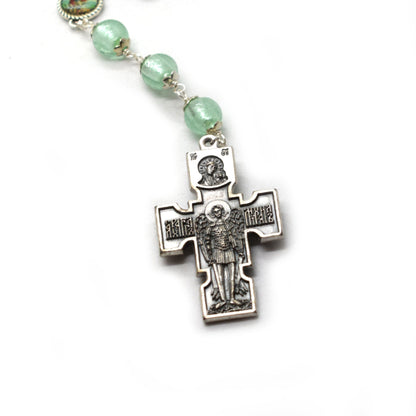 Chaplet of the 9 Choirs of Angels in Murano Glass and Crystals - Grani di Senape Studio