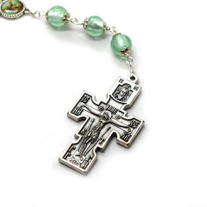 Chaplet of the 9 Choirs of Angels in Murano Glass and Crystals - Grani di Senape Studio