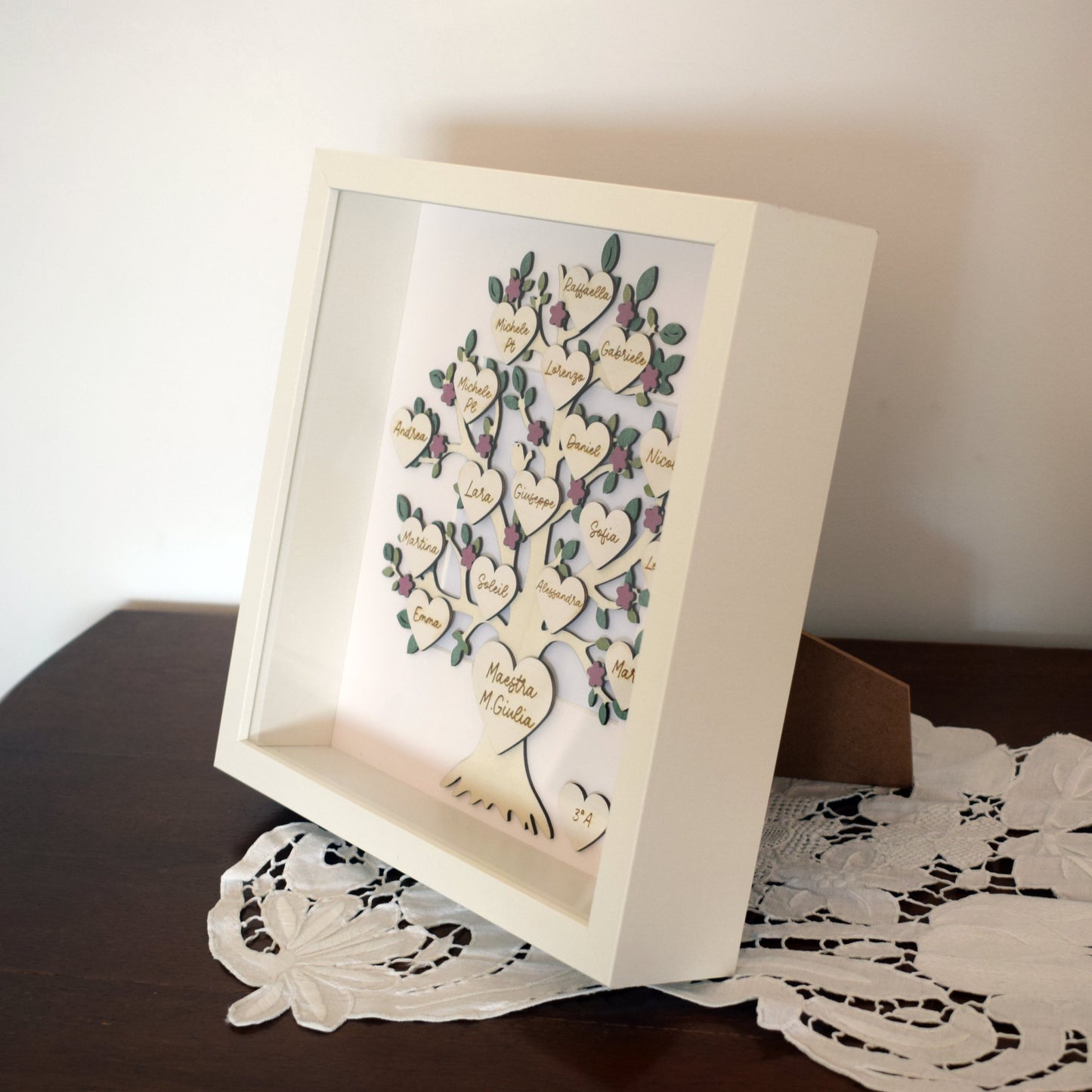 Cadre Arbre de Vie Personnalisé pour Maîtresse – Cadeau de Fin d’Année Scolaire