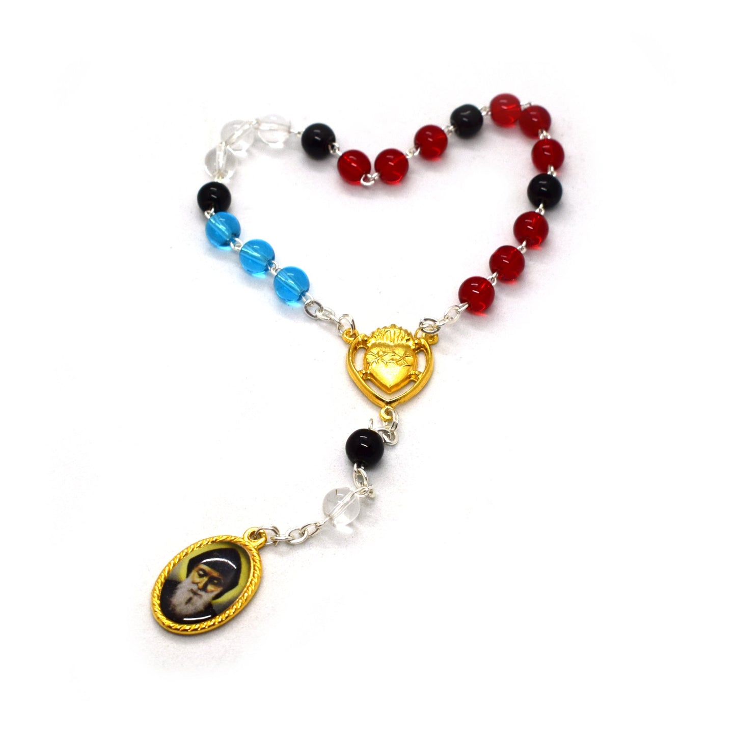 Saint Charbel Chaplet – Handmade Catholic Rosary Beads from Italy