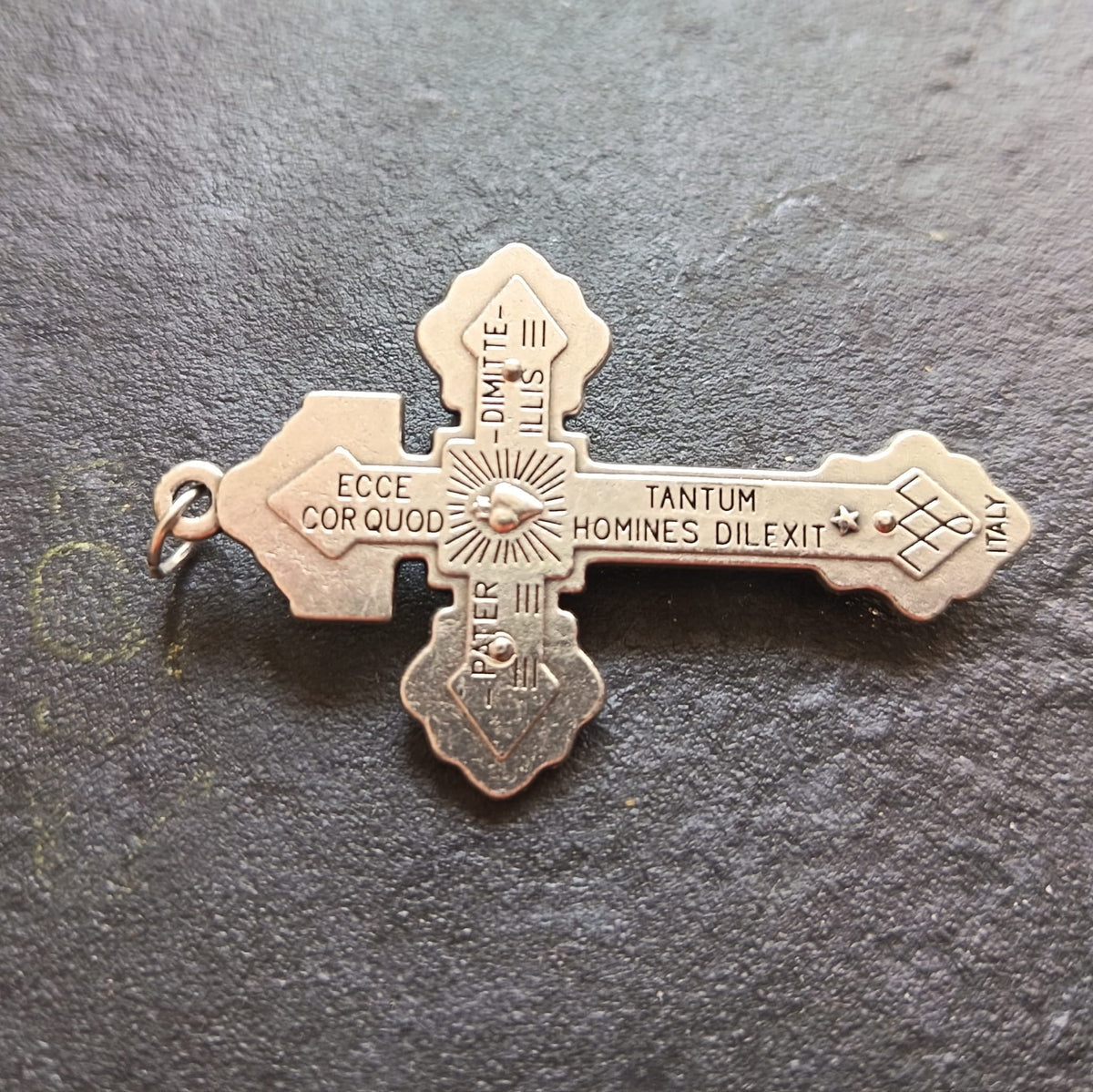 Pardon Crucifix ✝️ Double-Sided Indulgence Cross Pendant – Handmade in Italy - Grani di Senape Studio