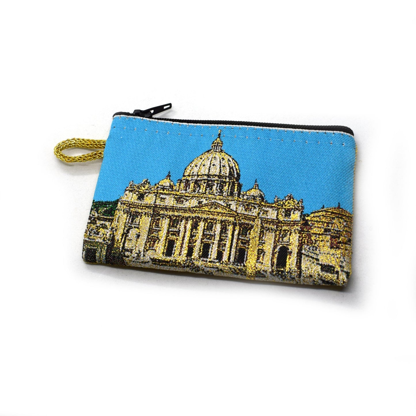 ✨ Jubilee 2025 Rosary Pouch – Double-Sided Tapestry with St. Peter’s Basilica & Logo – Handmade Catholic Gift from Italy ✨