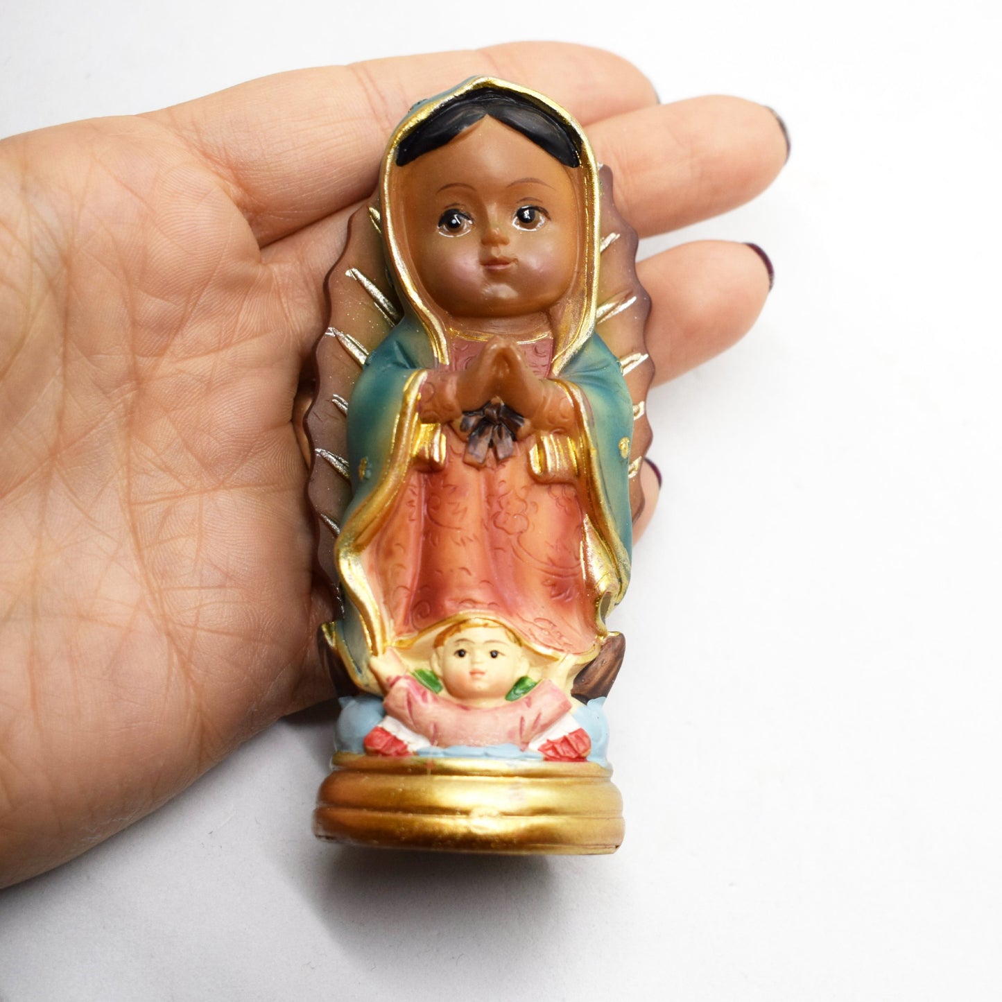 ✨ Hand-Painted Our Lady of Guadalupe Statue