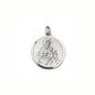 Italian Rhodium-Plated Sterling Scapular Medal – Our Lady of Mount Carmel & Sacred Heart of Jesus