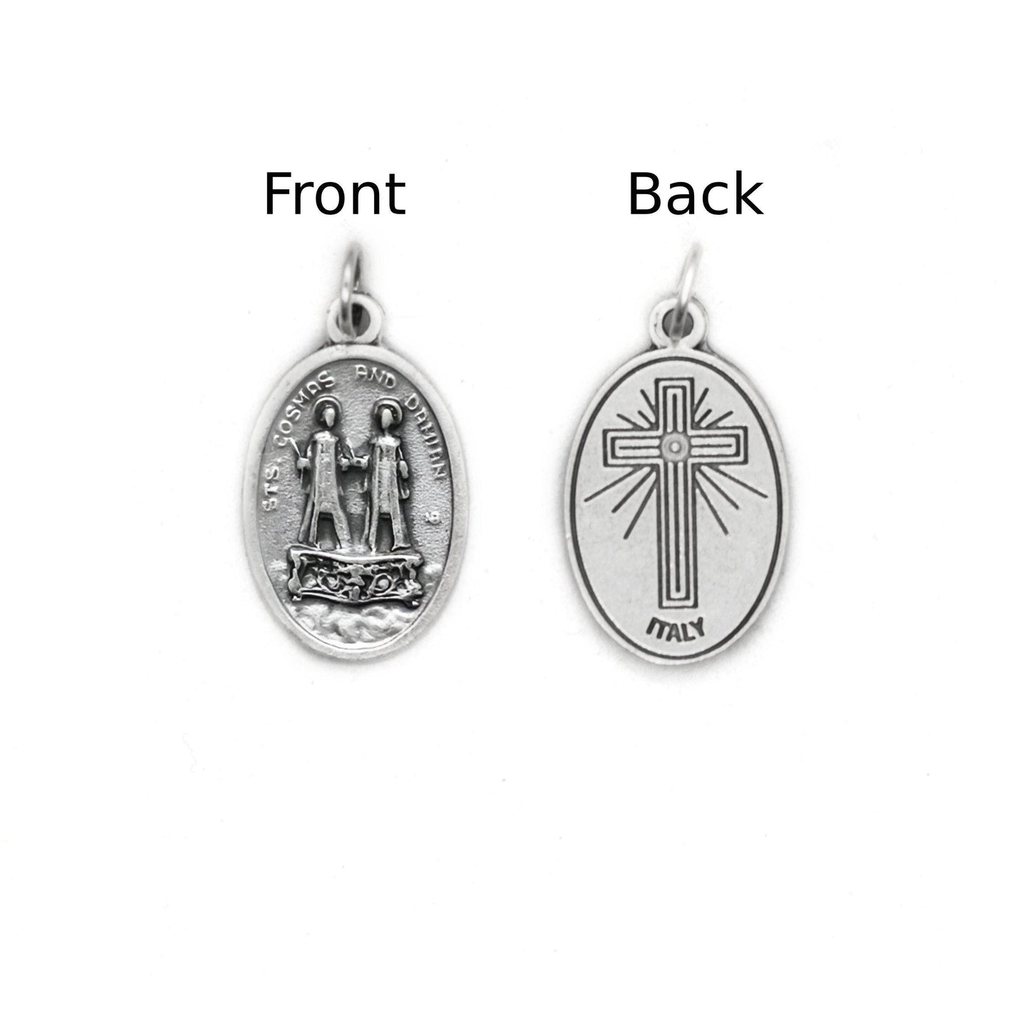 Saints Cosmas and Damian Necklace – Catholic Medal, Patron Saints of Healing