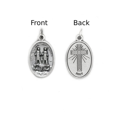 Saints Cosmas and Damian Necklace – Catholic Medal, Patron Saints of Healing