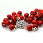 Holy Spirit Rosary Necklace – Wooden Confirmation Chaplet | Catholic Italian Faith Gift ✝️