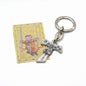 Saint Francis Tau Cross Keychain – Christian Keyring, Franciscan Catholic Gift