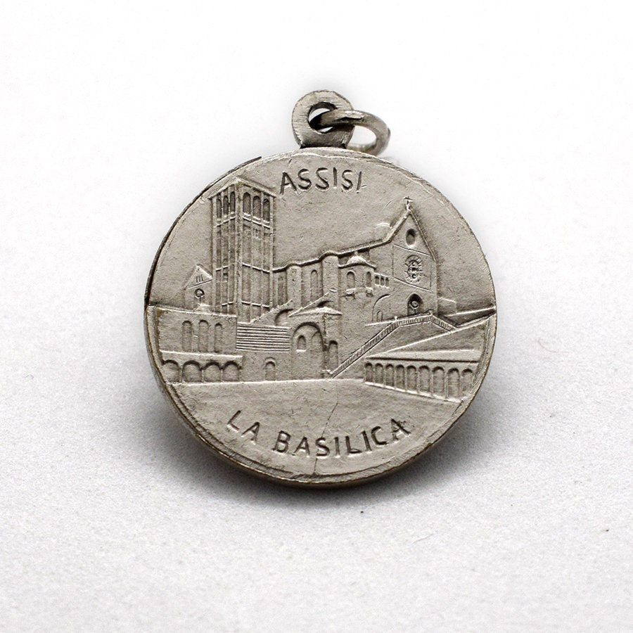 St. Francis of Assisi and the Wolf Medal Necklace – Franciscan Italian Pendant, Catholic Gift