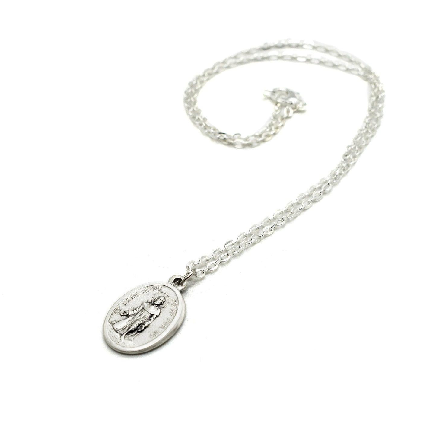 St. Peregrine Medal Necklace – Patron Saint of Cancer Patients | Italian Catholic Jewelry