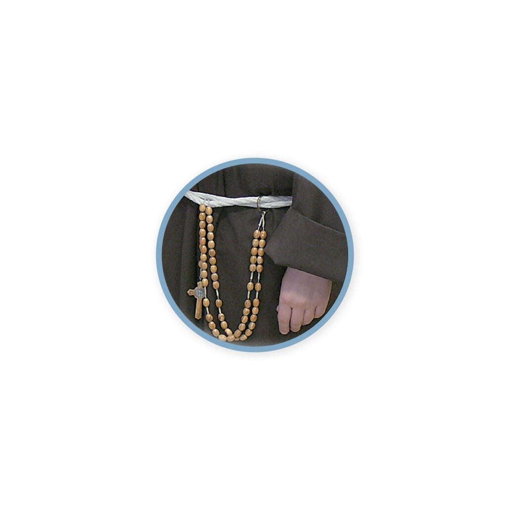 Large Belt Habit Rosary – Olive Wood Waist Rosary, 5 Decades Handmade Italian Catholic Rosary