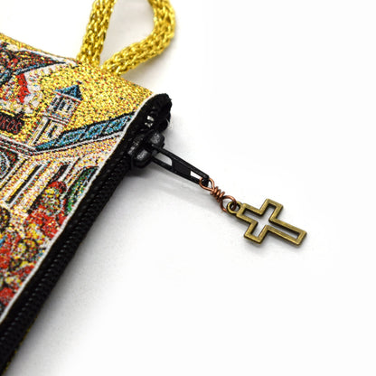 Last Supper Rosary Pouch – Jesus and Apostles Tapestry Wallet, Catholic Gift