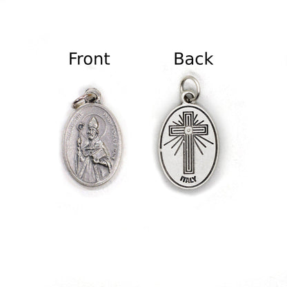 Saint Augustine Medal Necklace – Catholic Jewelry – Patron Saint of Conversion & Wisdom – Handmade in Italy by Grani di Senape