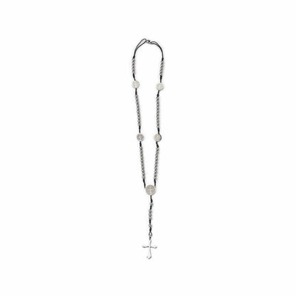 St. Benedict Stainless Steel Rosary – Handmade Italian Five Decades Rosary