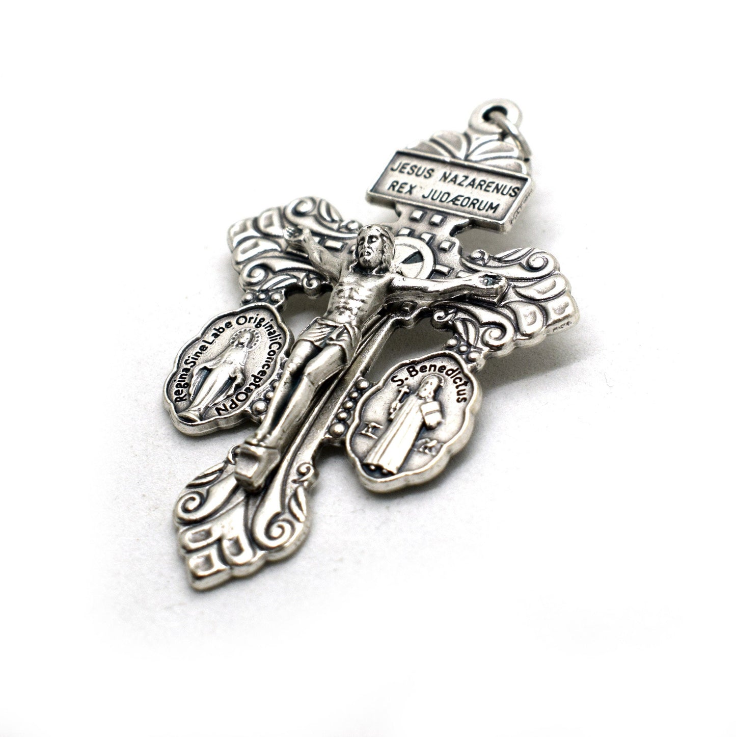 3-Way Pardon Crucifix Pendant | Miraculous & Saint Benedict Medal | Italian Indulgence Cross