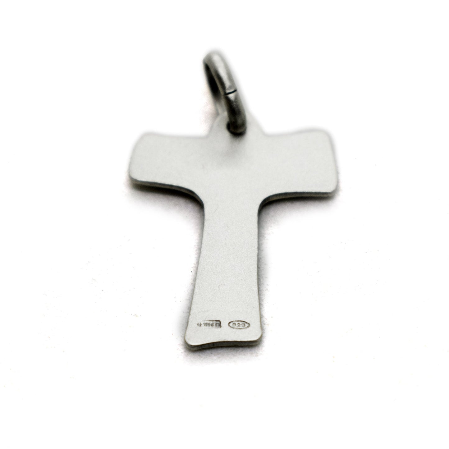 🌿 Sterling Silver Saint Francis Tau Cross Pendant – Italian Handmade Religious Jewelry