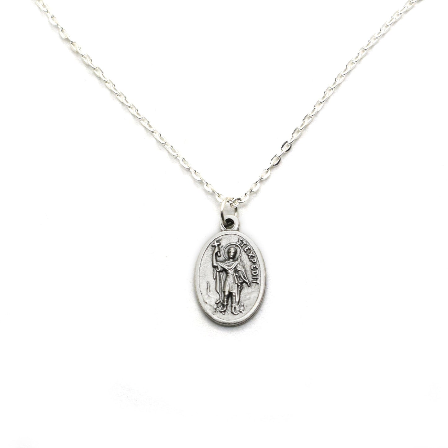 St. Expedite Medal Necklace – Patron Saint of Procrastinators | Italian Christian Jewelry
