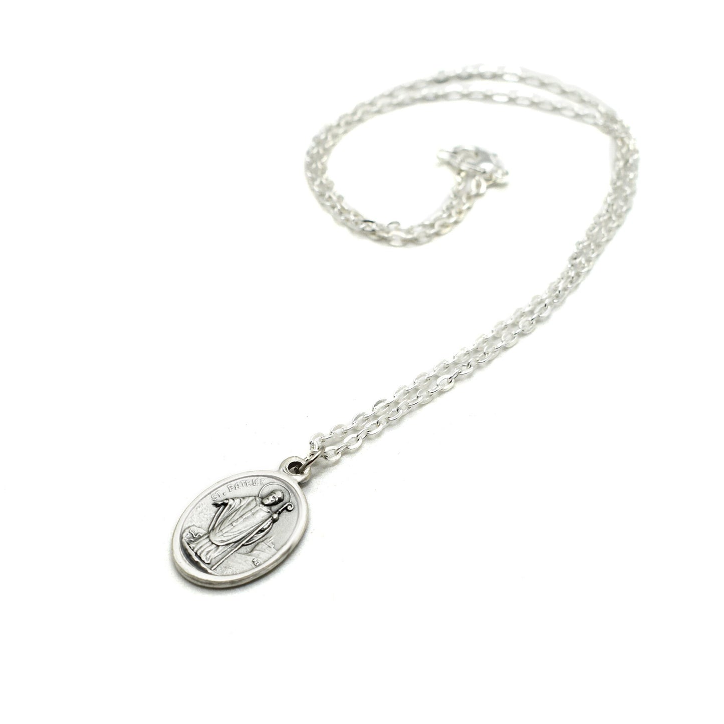 St. Patrick Medal Necklace – Zama Alloy Medal on Stainless Steel Chain 🍀