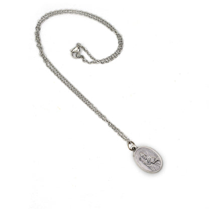 Saint Augustine Medal Necklace – Catholic Jewelry – Patron Saint of Conversion & Wisdom – Handmade in Italy by Grani di Senape