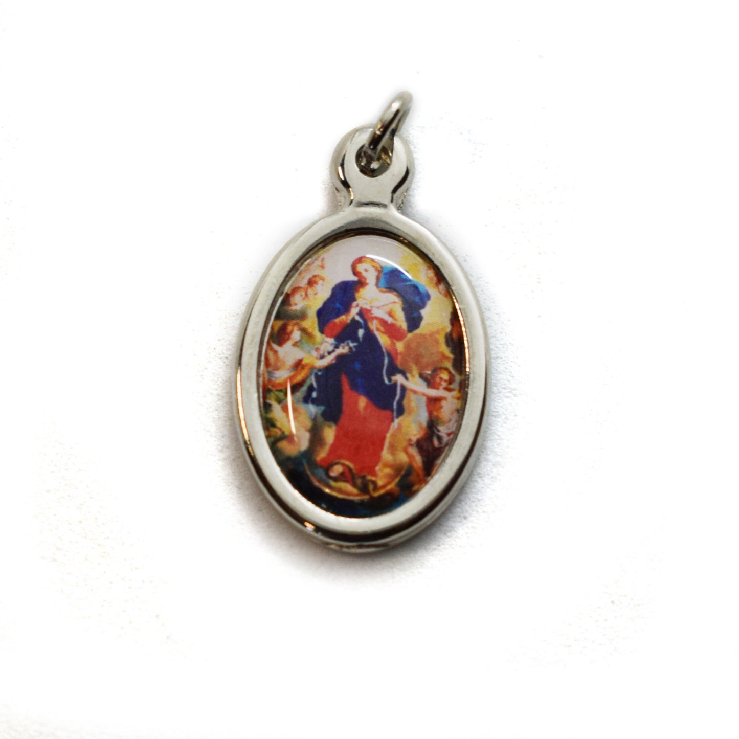 Patron Saint Resin Medal Clip Charm | Catholic Rosary Marker, Keychain & Zipper Pull – Religious Gift