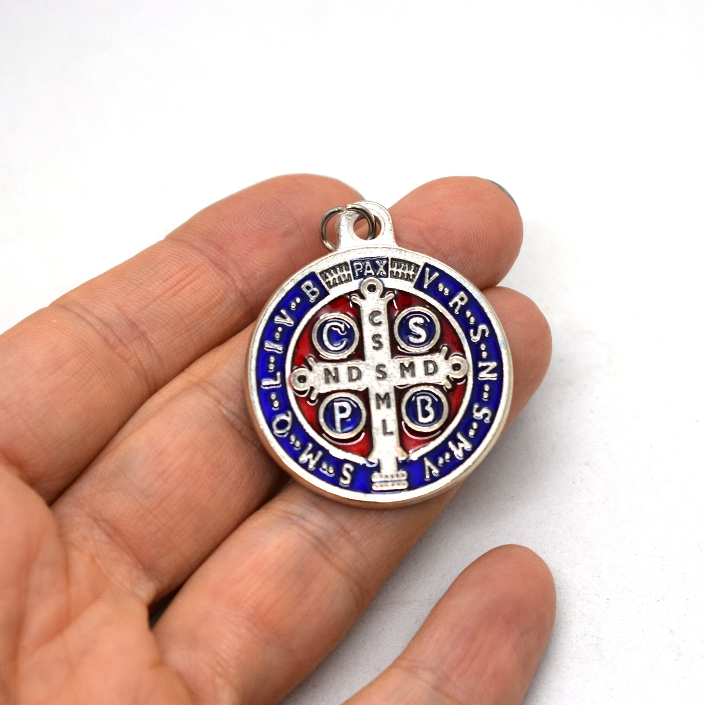 Saint Benedict Enameled Medal – Italian Saint Benedict of Nursia Pendant | Patron Saint of Students & Europe, Comfort Gift