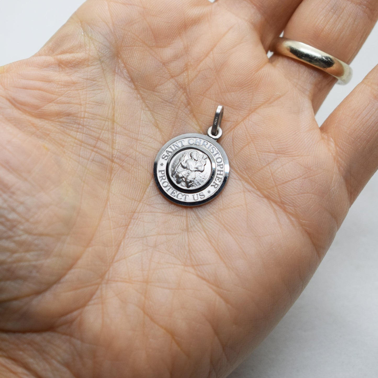 Sterling Silver St. Christopher Medal Necklace | Patron Saint Religious Jewelry | Italian Made ♥